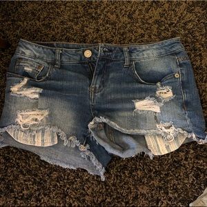 Ripped Jean Shorts